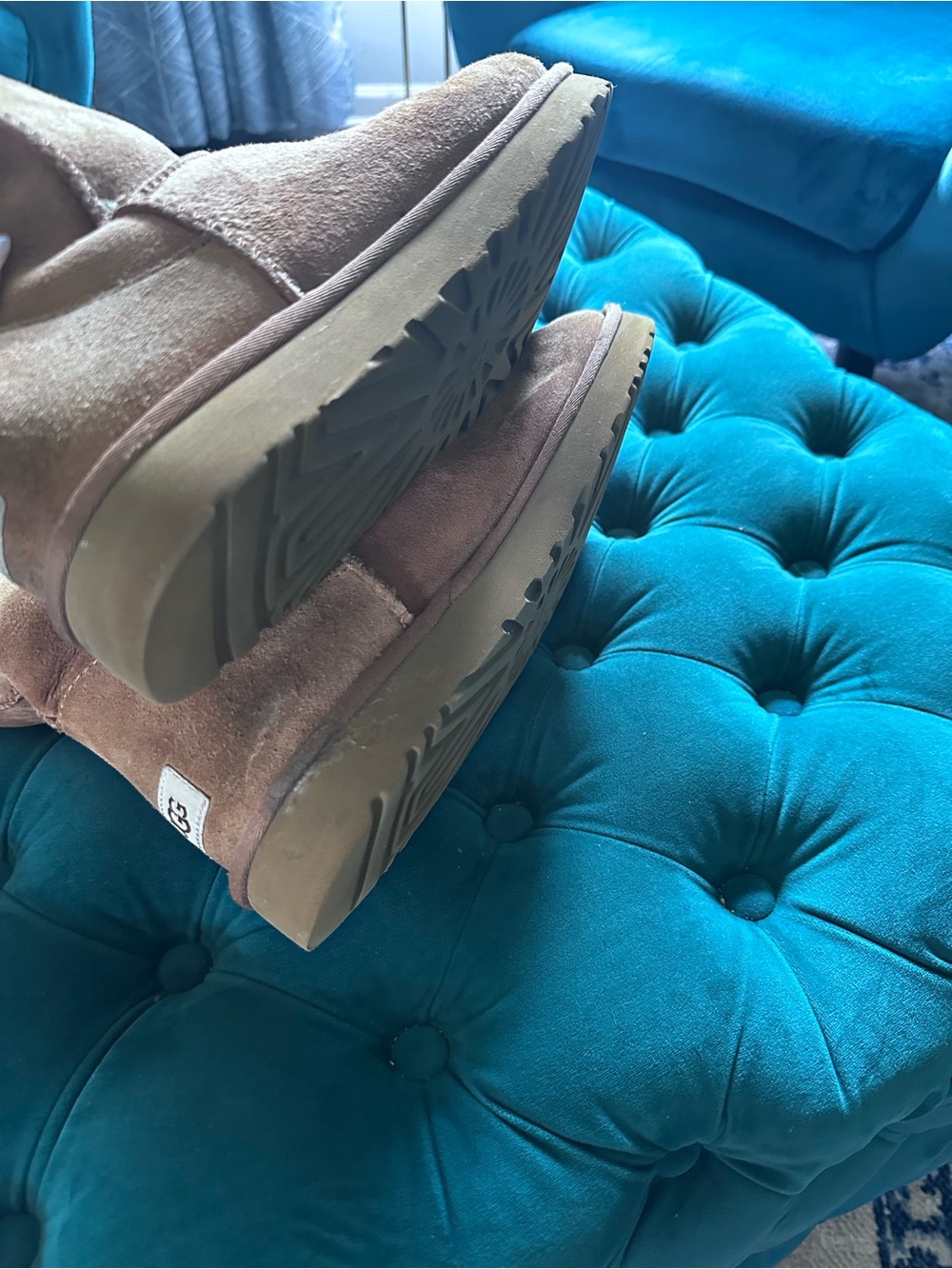UGG Chestnut Suede Shearling Boots - Picture 5 of 9